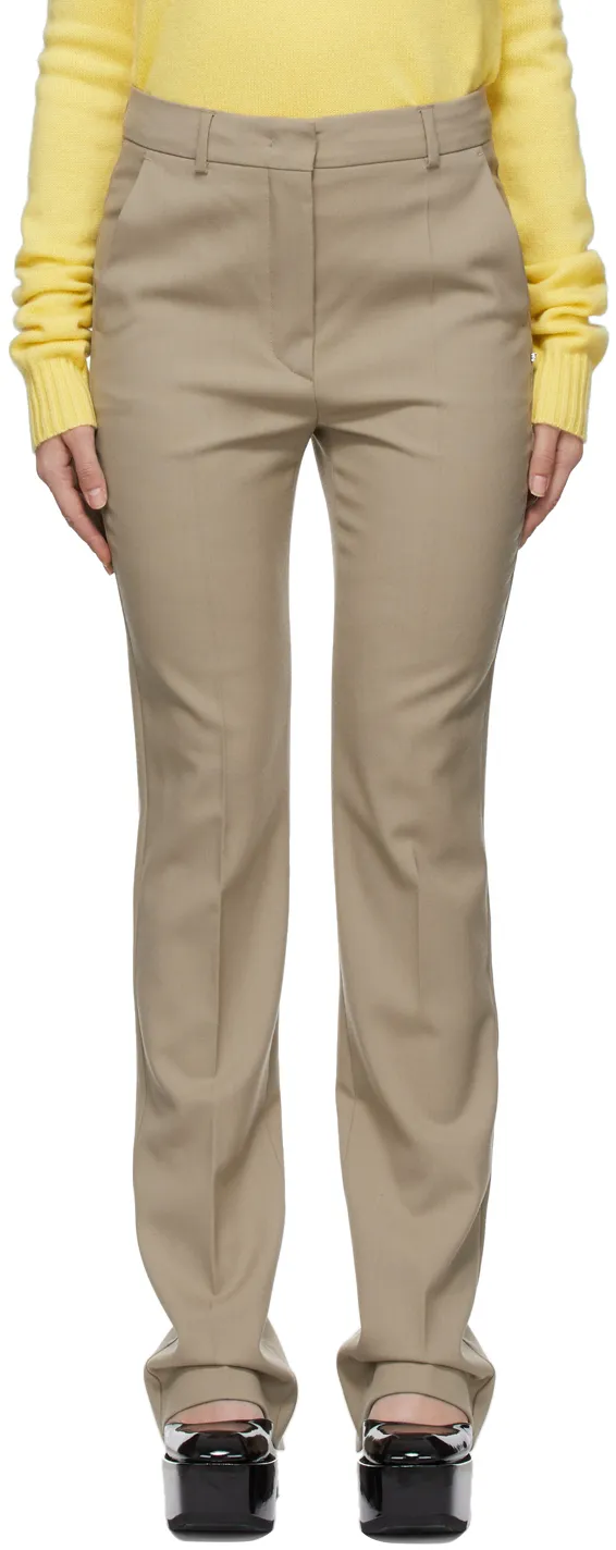 Mid-Waist Straight Casual Pants