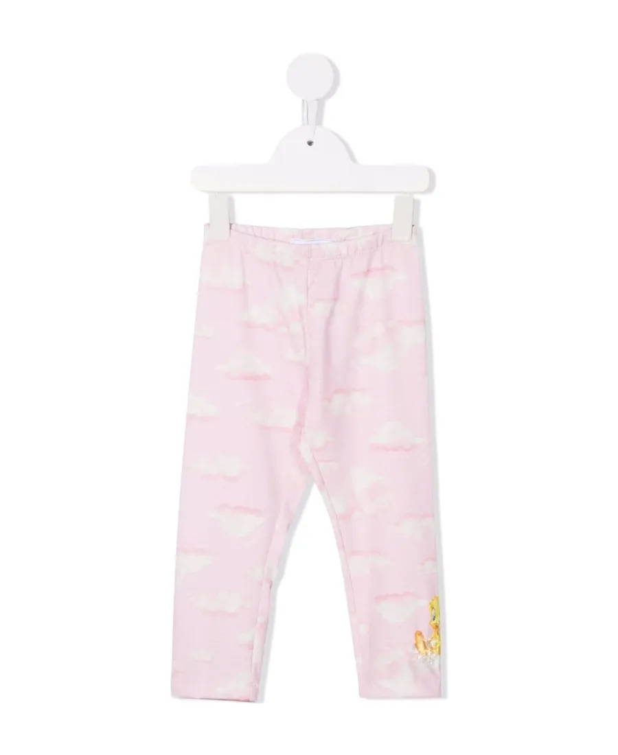 Teen Tweety-Motif Cloud-Print Leggings