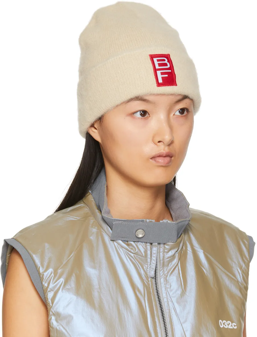 By Far Logo Patch Turn-Up Brim Beanie