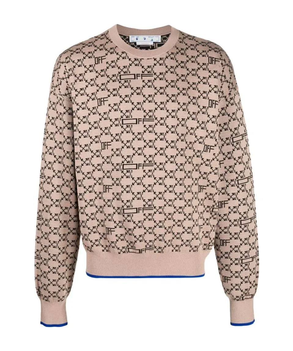 All-Over Monogram Crew Neck Jumper