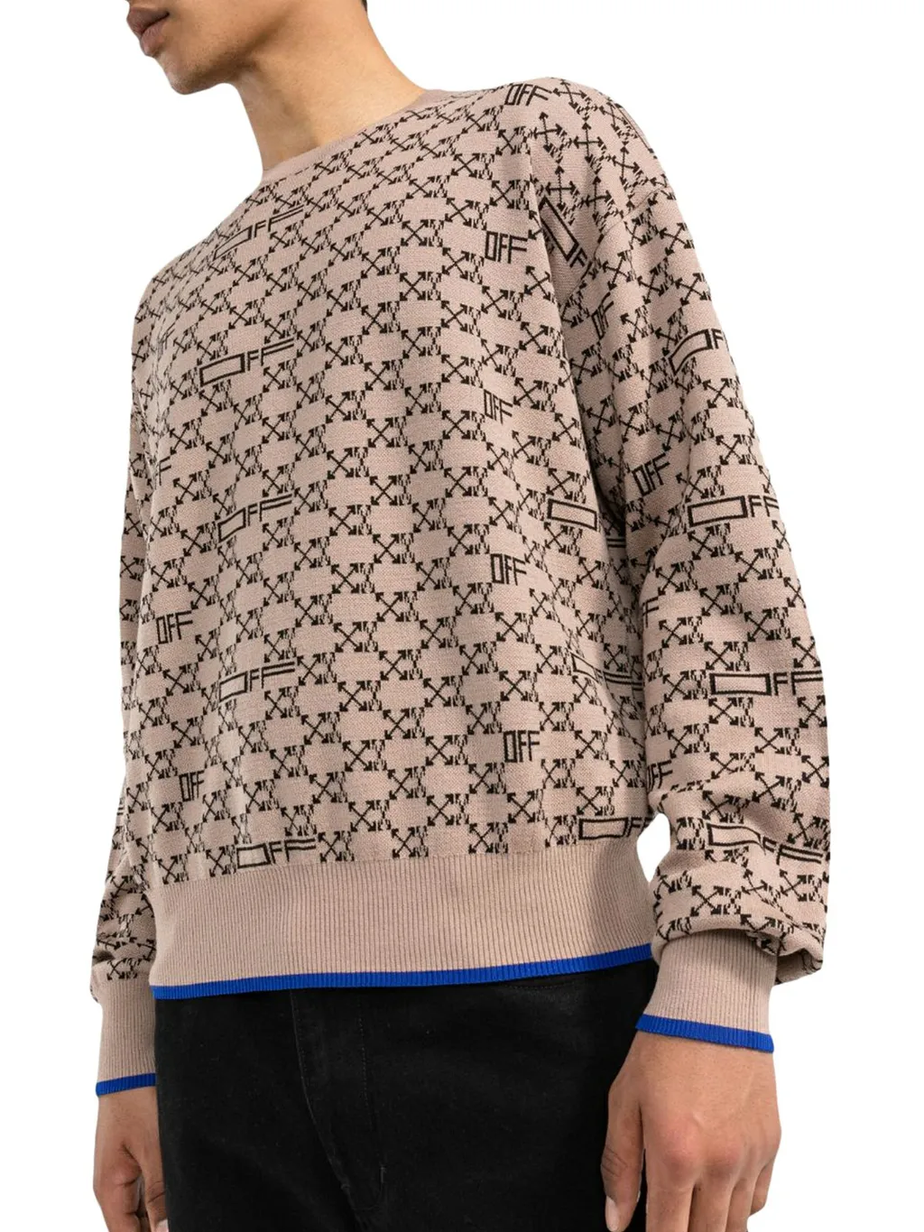 All-Over Monogram Crew Neck Jumper