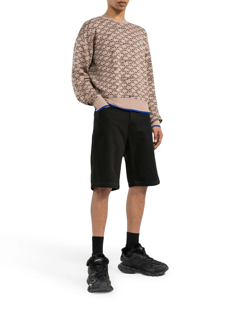 All-Over Monogram Crew Neck Jumper