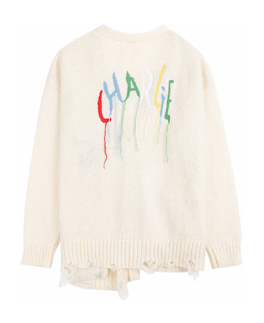 Imitation Of Old Logo Knitted Cardigan