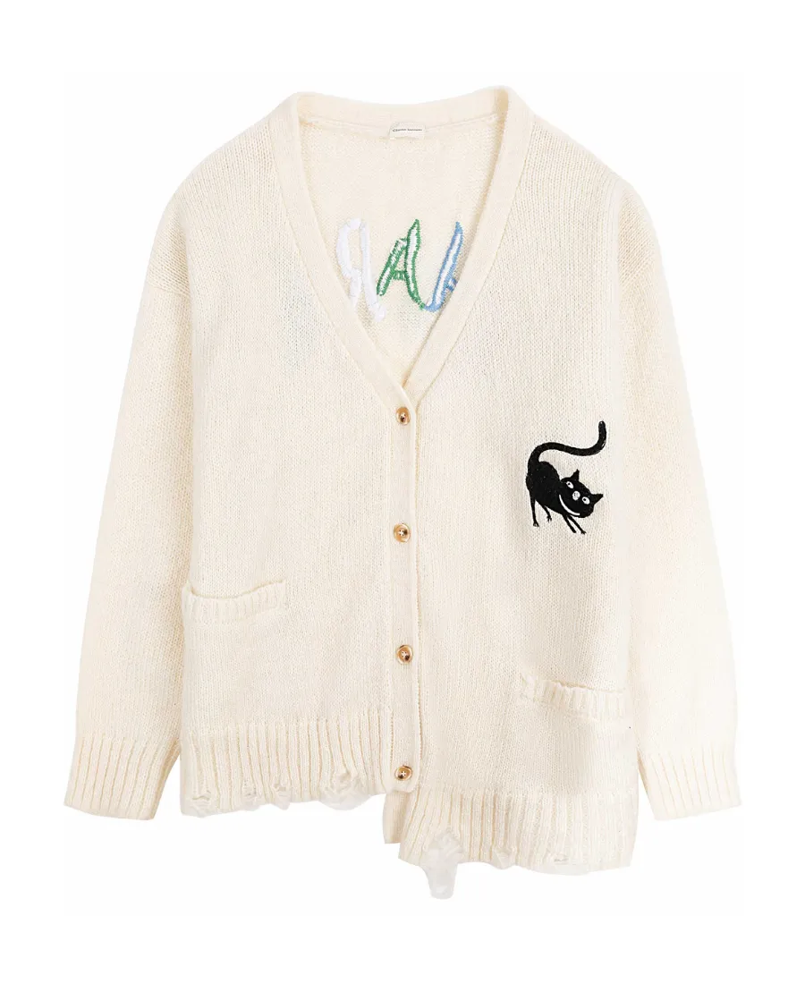 Imitation Of Old Logo Knitted Cardigan