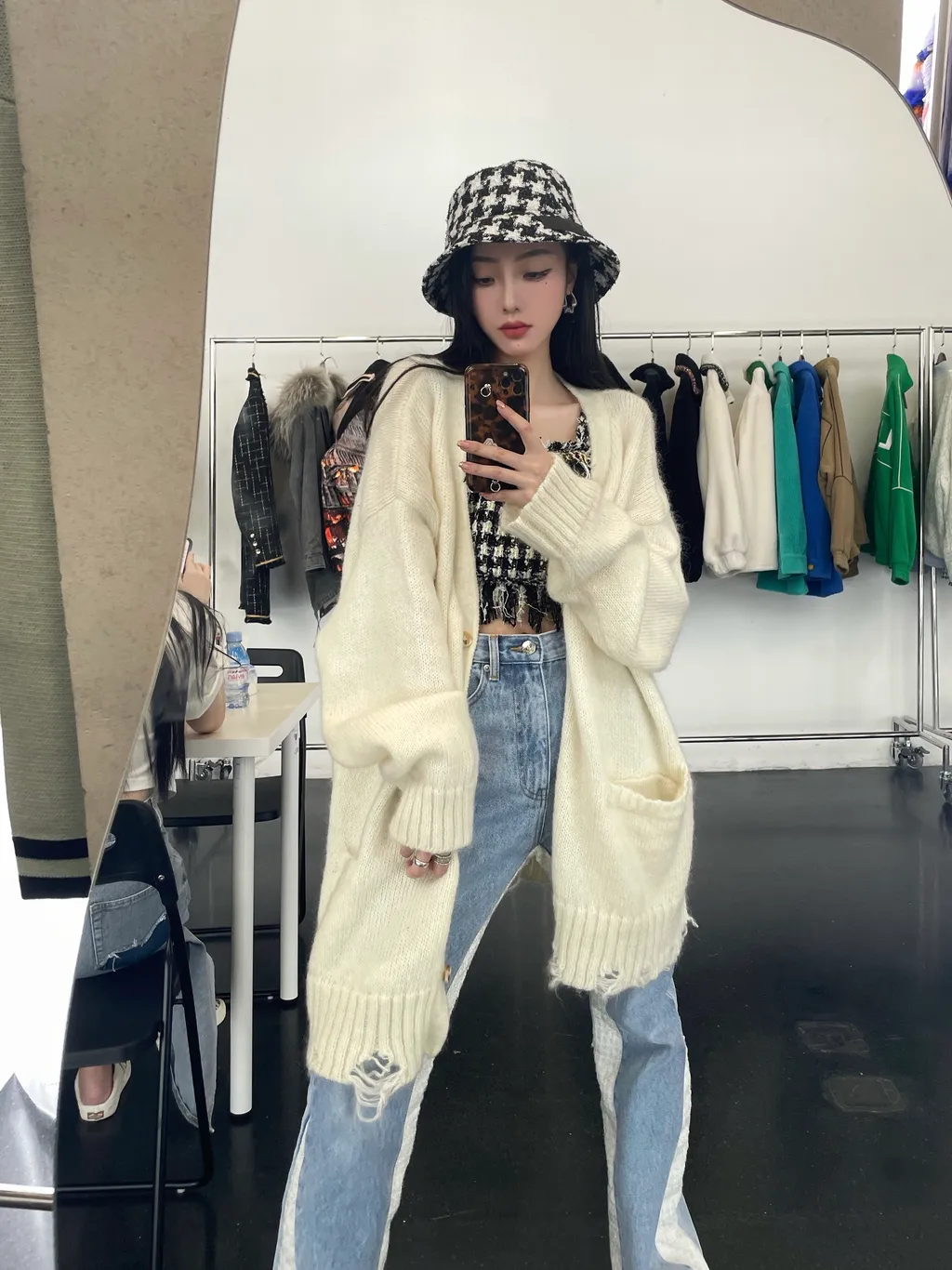 Imitation Of Old Logo Knitted Cardigan