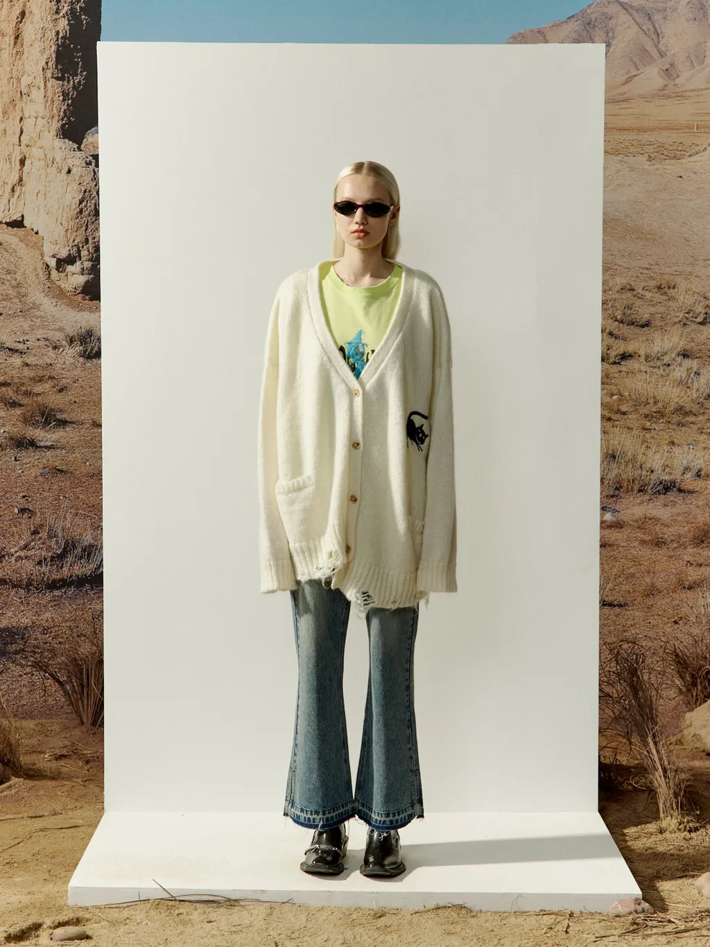 Imitation Of Old Logo Knitted Cardigan