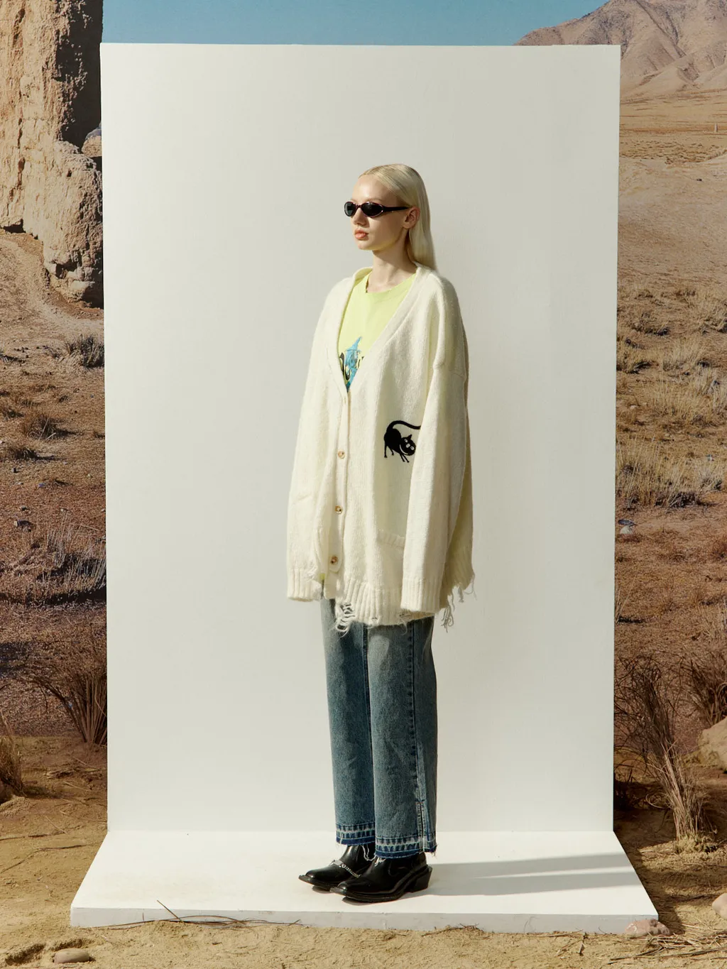 Imitation Of Old Logo Knitted Cardigan