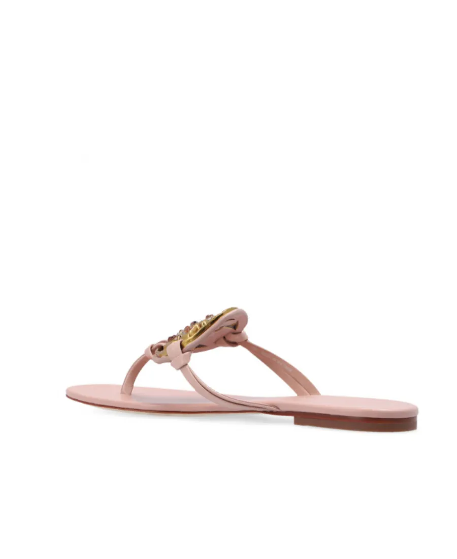 Logo-Plaque Flat Sandals