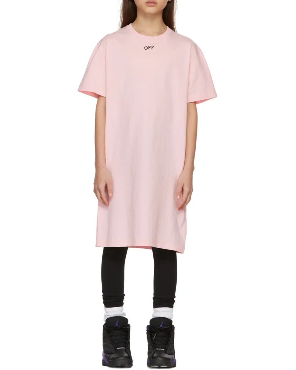 Off-White Kids Logo Waistband High Waist Leggings