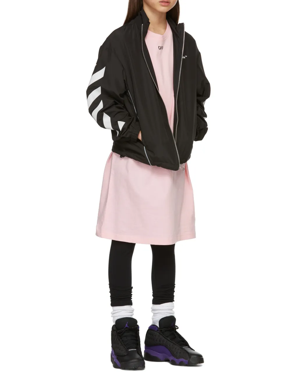 Off-White Kids Logo Waistband High Waist Leggings
