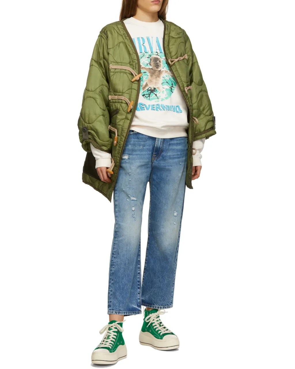 Logo Straight Ankle Jeans