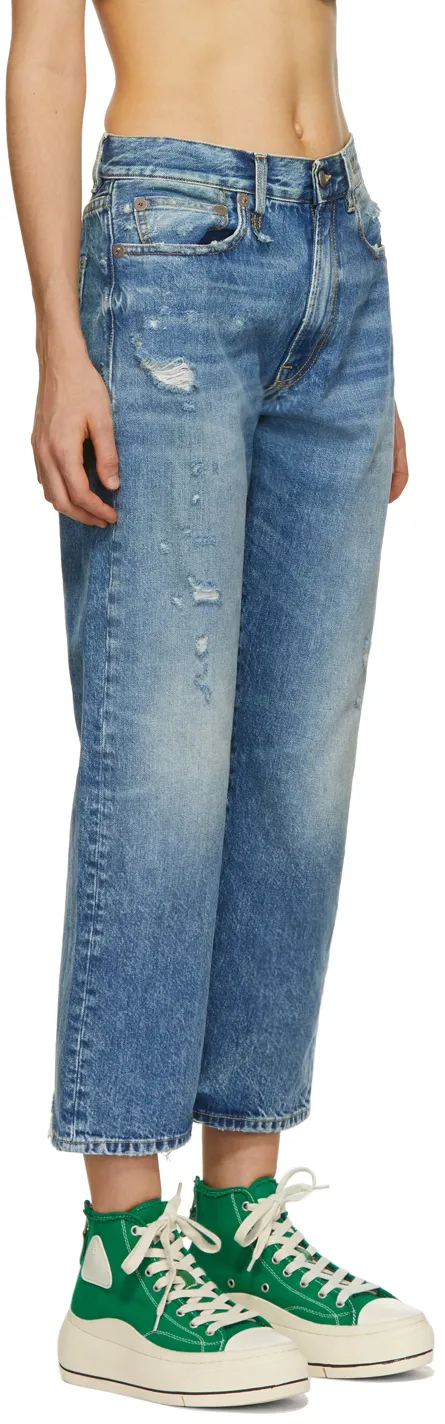 Logo Straight Ankle Jeans