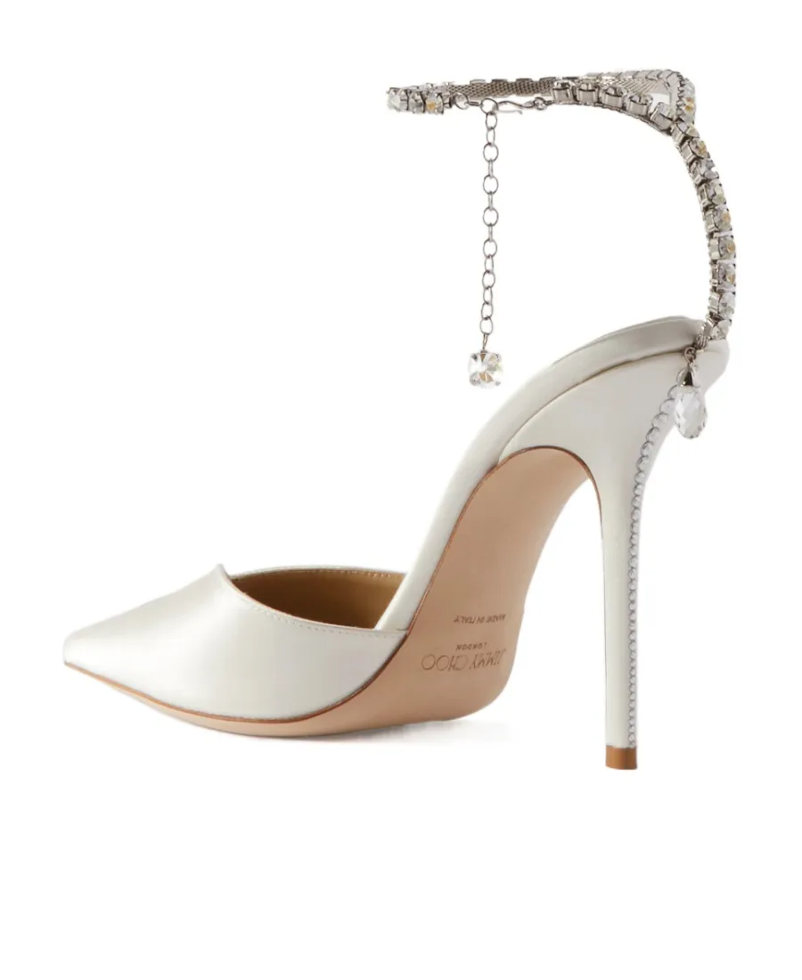 Crystal Inlaid Pointed High Heels