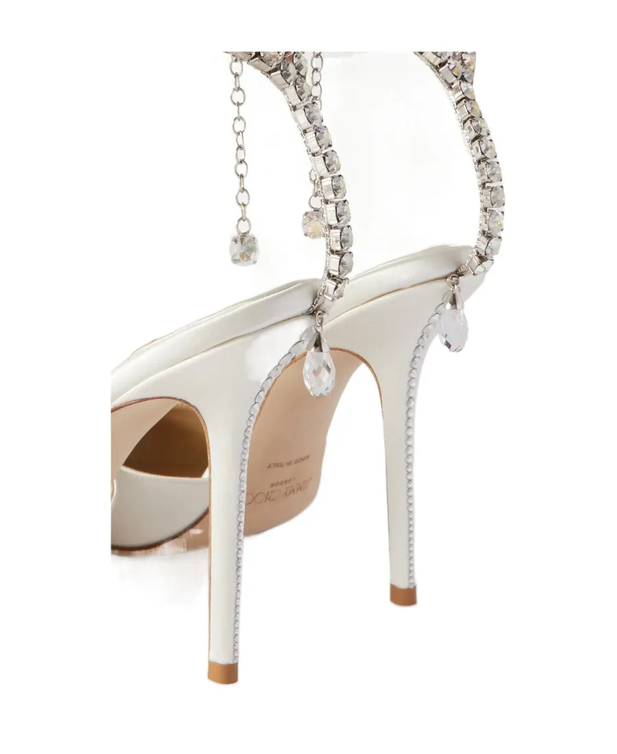 Crystal Inlaid Pointed High Heels