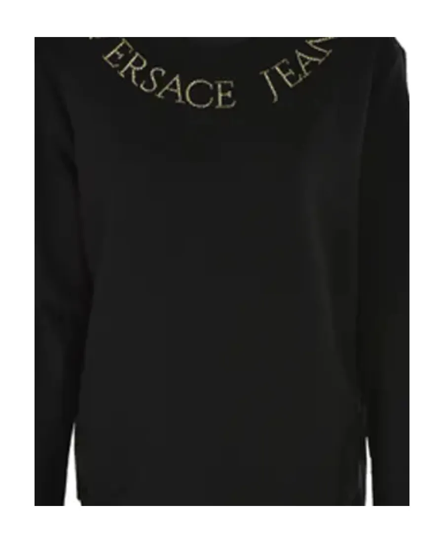Black Printed Logo Sweater