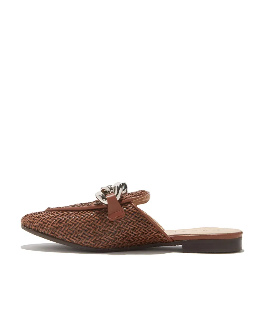 Chain-Detail Slip-On Mules