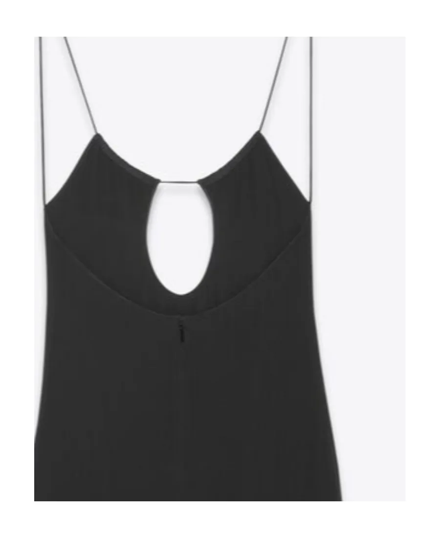 Saint Laurent Crepe Short Backless Dress