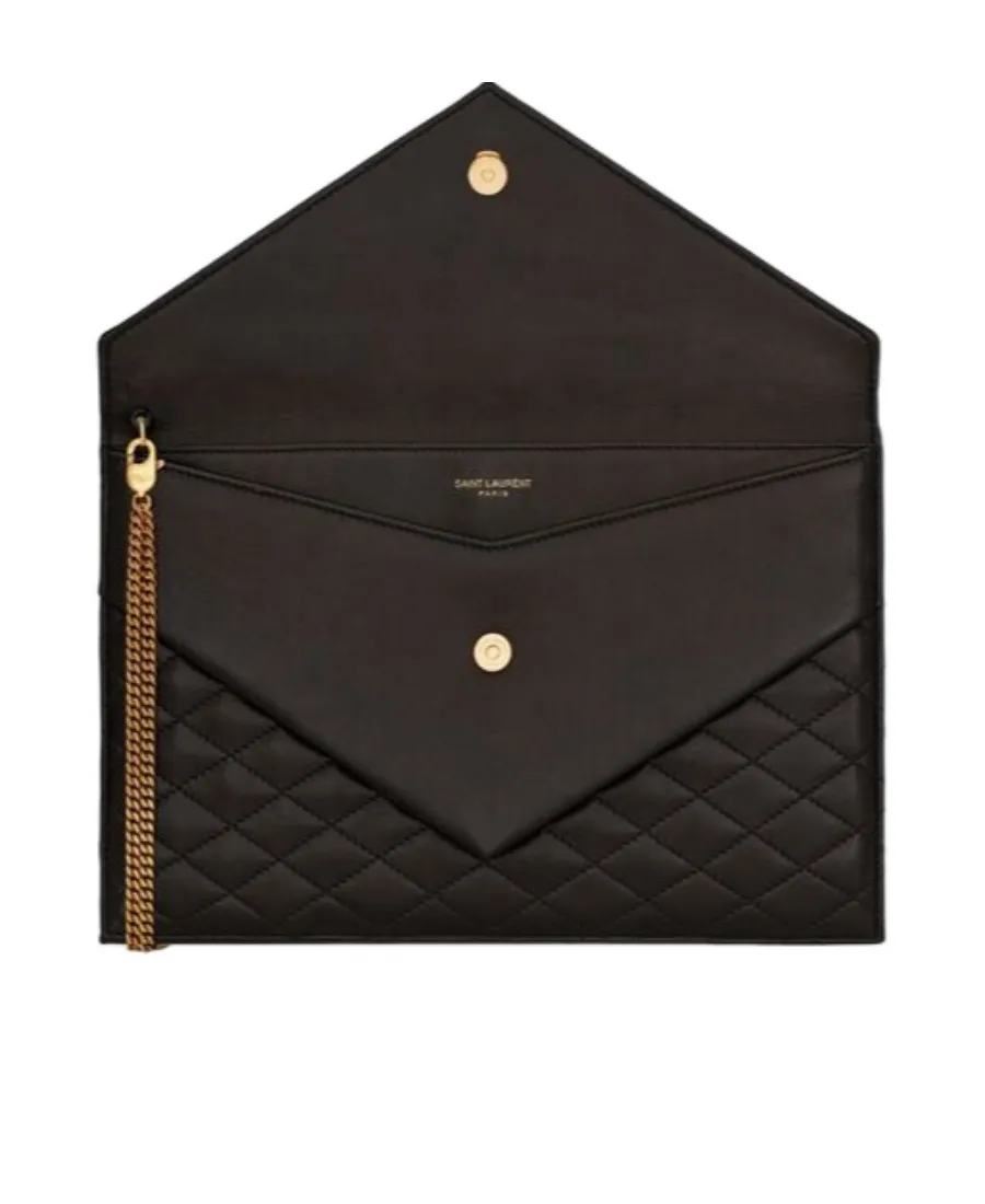 Gaby Quilted Envelope Clutch Bag
