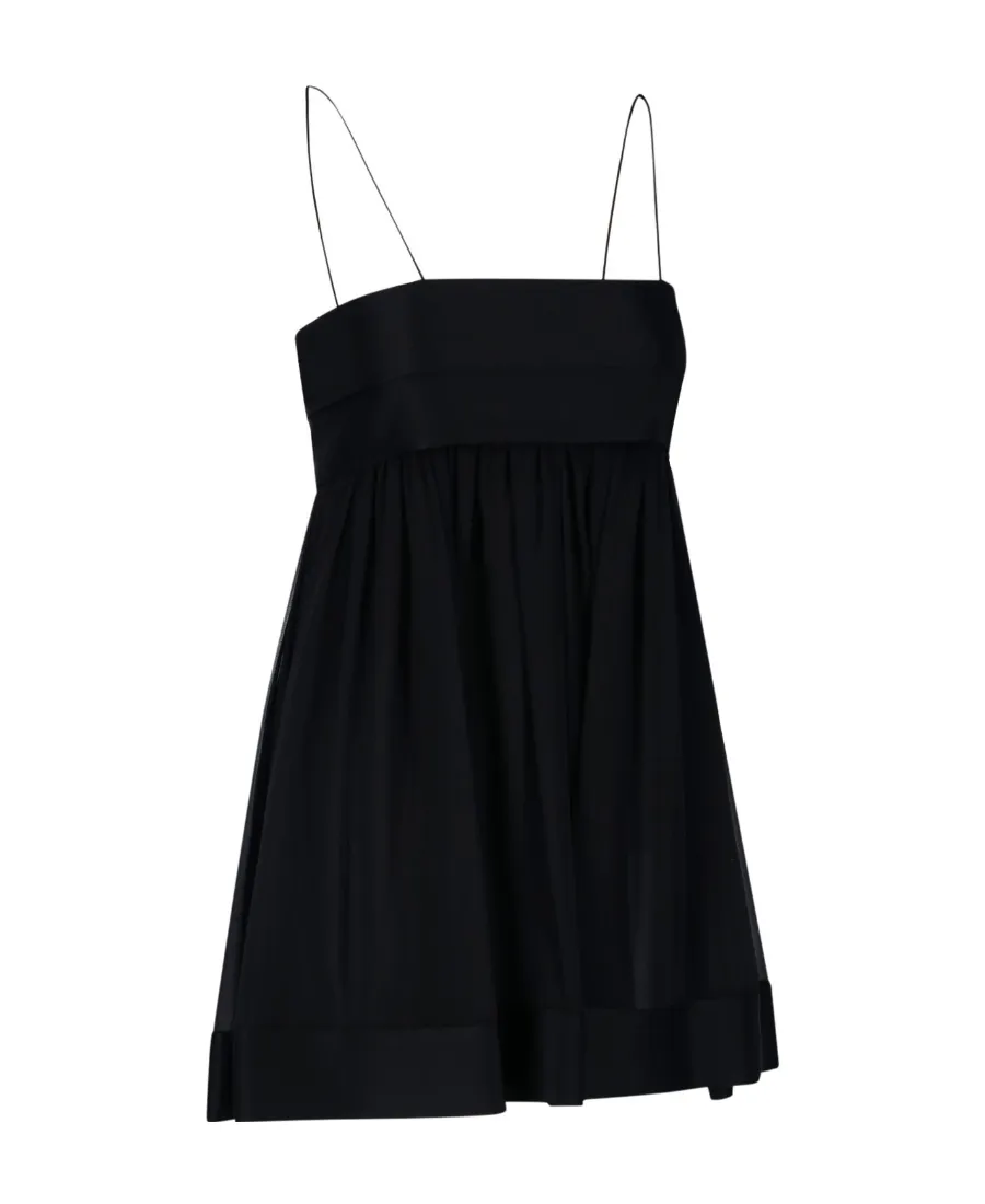 Sleeveless Dress In Crepe Muslin