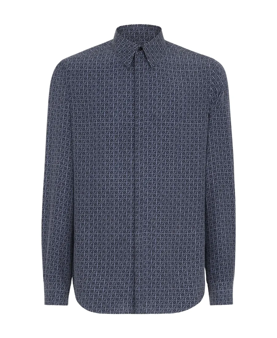 Blue Silk Shirt