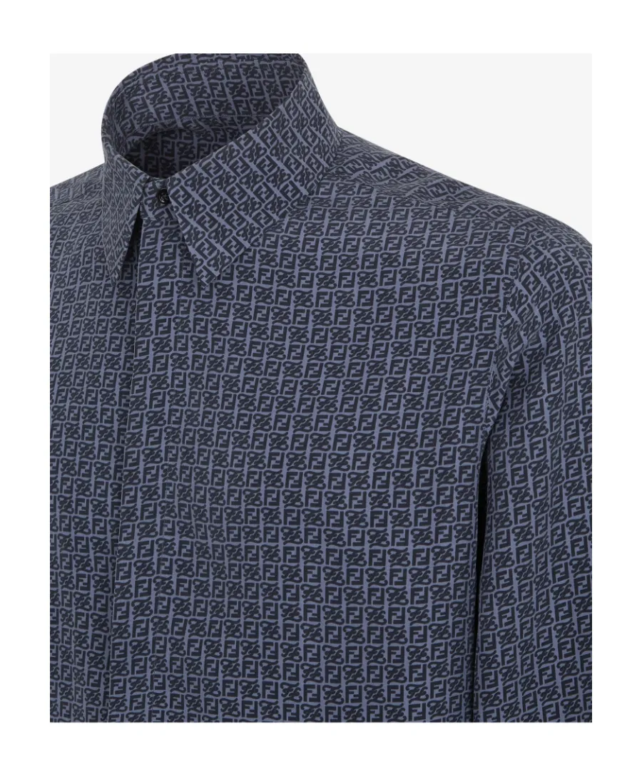 Blue Silk Shirt