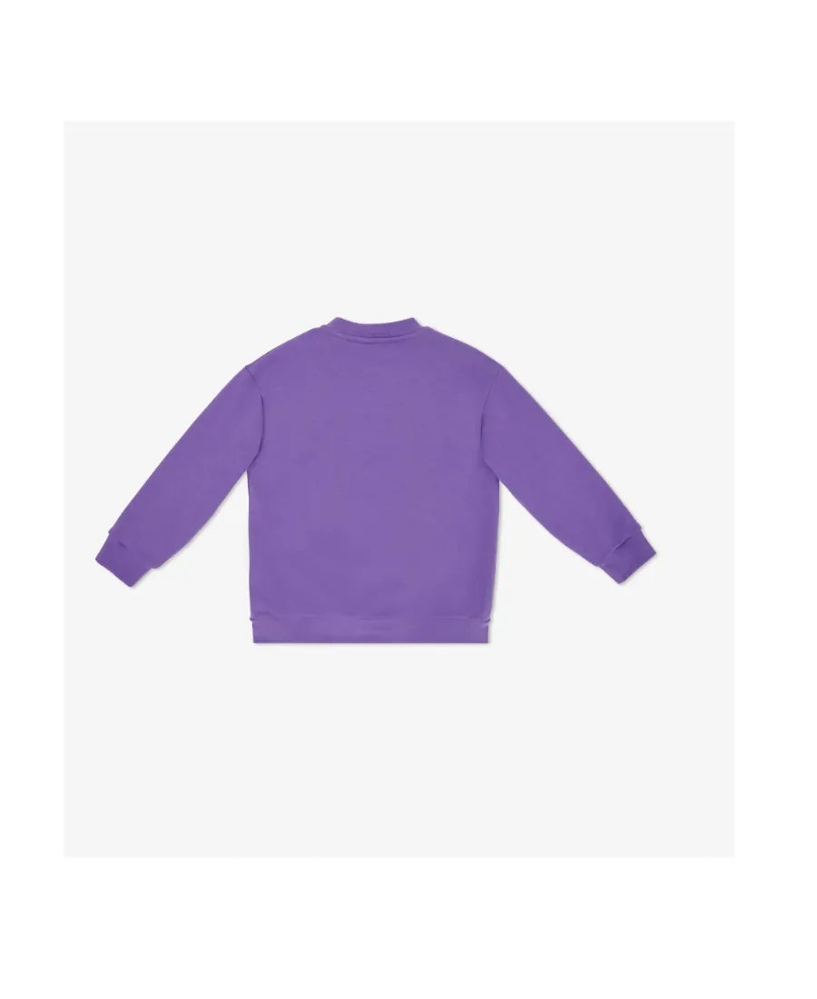 Purple Jersey Crew-Neck Junior Sweatshirt From The Fendiness Line