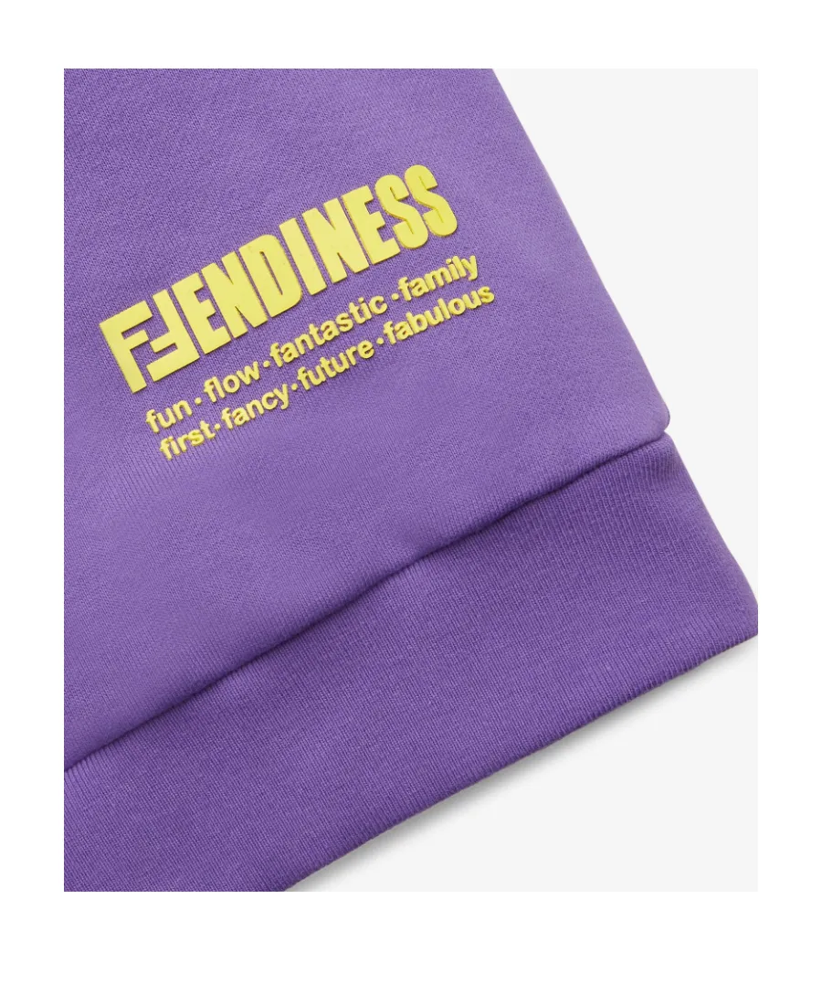 Purple Jersey Crew-Neck Junior Sweatshirt From The Fendiness Line