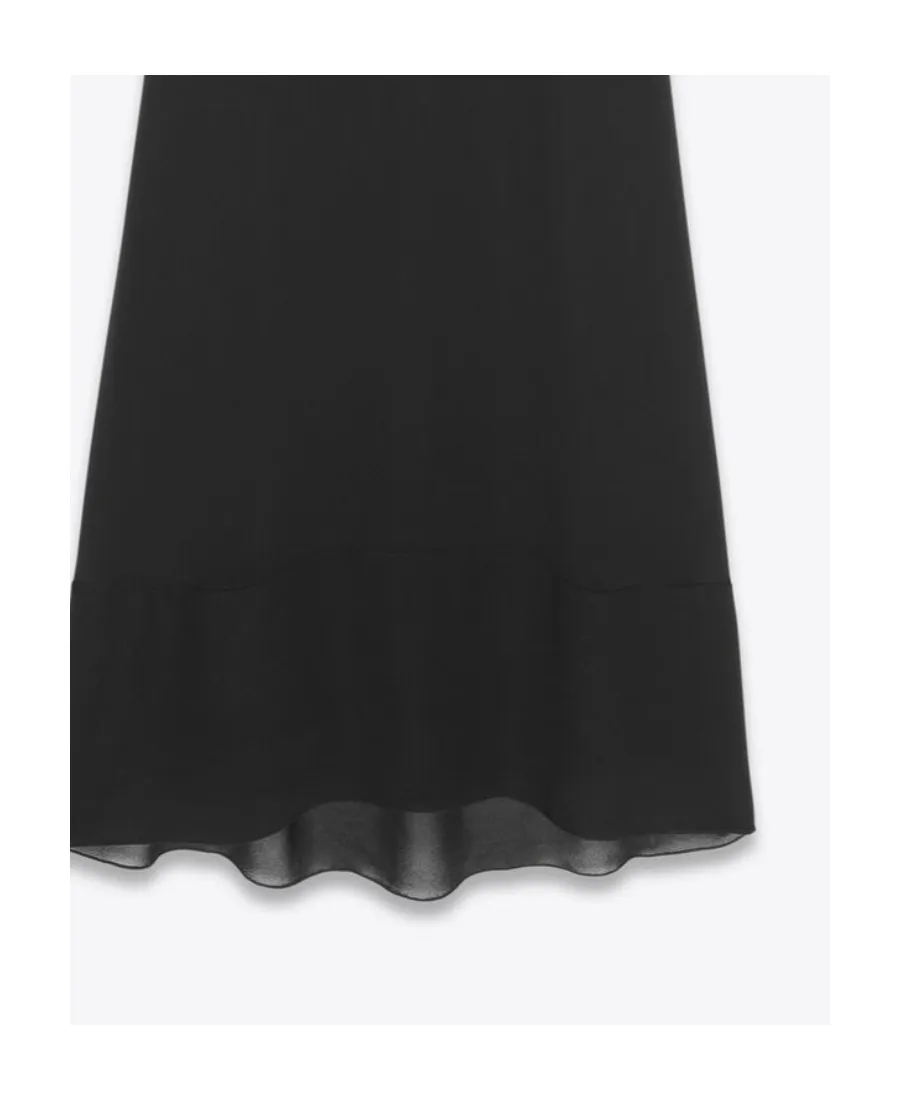 Saint Laurent Cut-Out Detailed Open Back Dress
