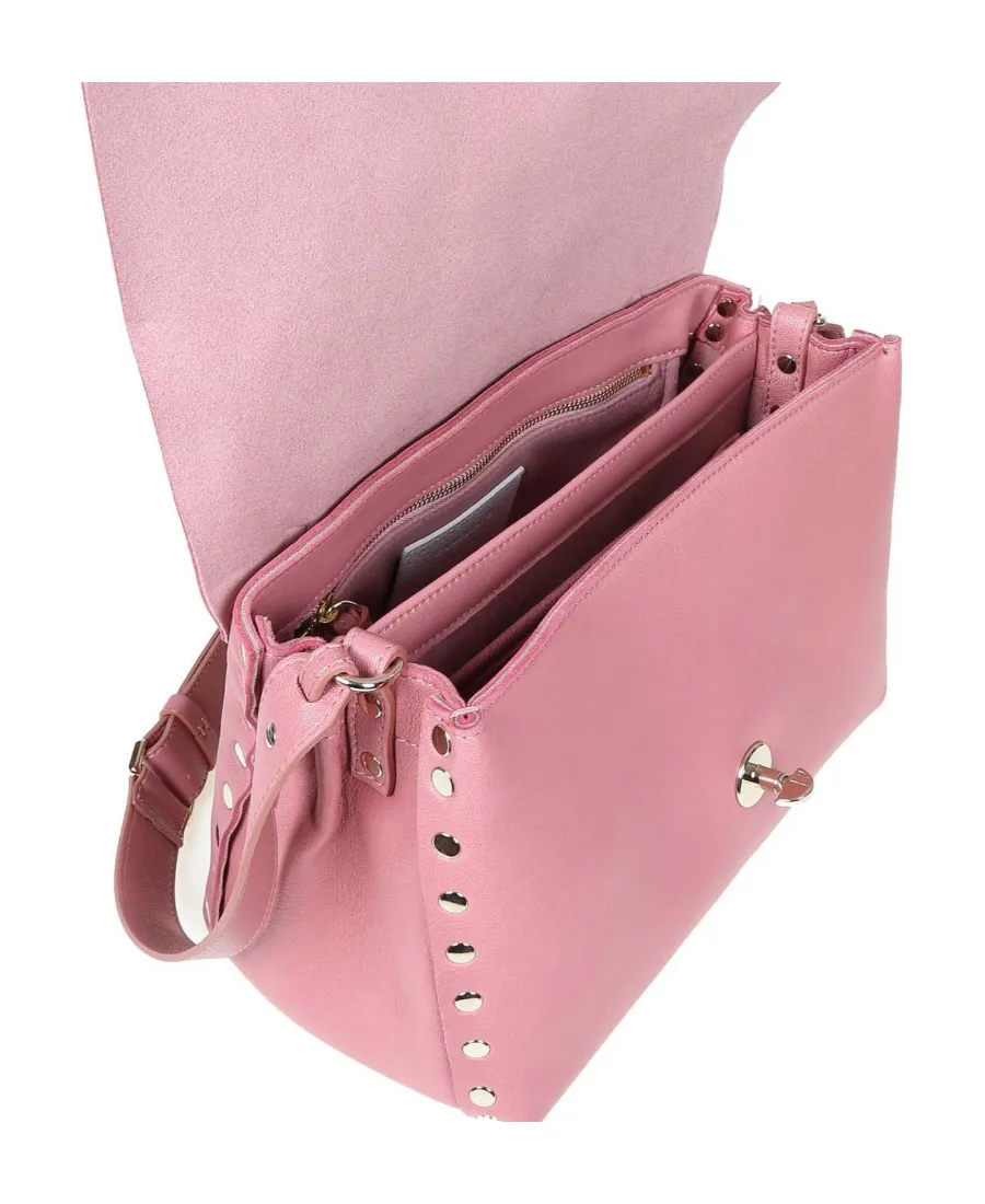 Zanellato Postina Studded Foldover Top Tote Bag