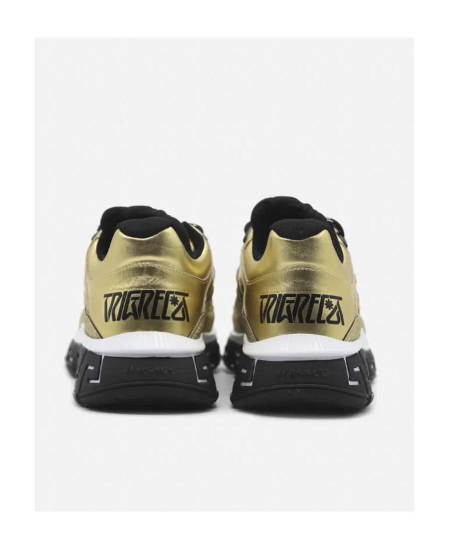 Versace Trigreca Metallic-Effect Sneakers