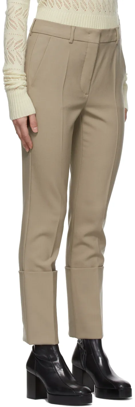 Logo High-Waisted Straight Trousers