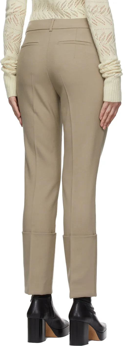 Logo High-Waisted Straight Trousers