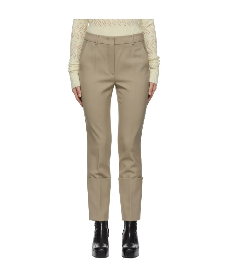 Logo High-Waisted Straight Trousers