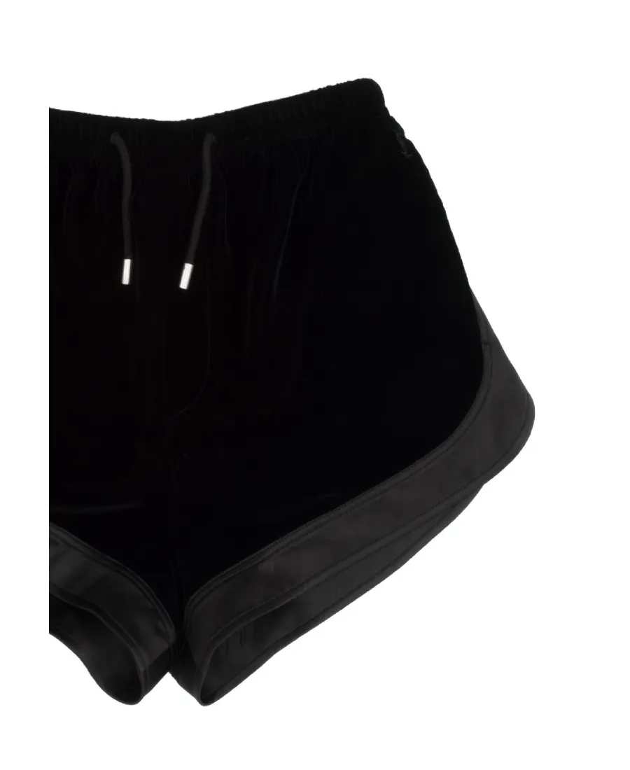 Saint Laurent Panelled Drawstring Mini Shorts