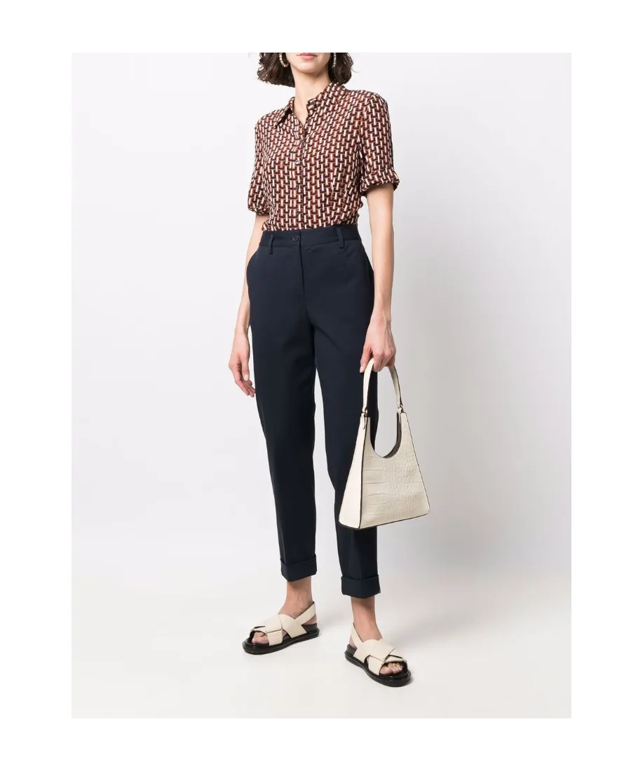 High-Waisted Tailored Trousers