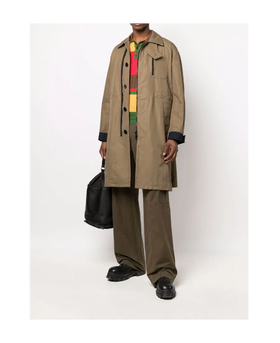 Long-Sleeve Trench Coat