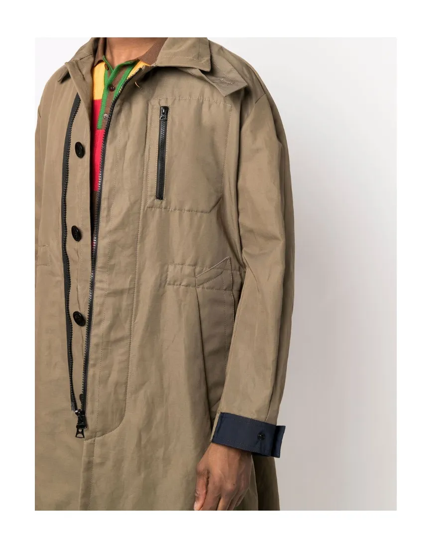 Long-Sleeve Trench Coat