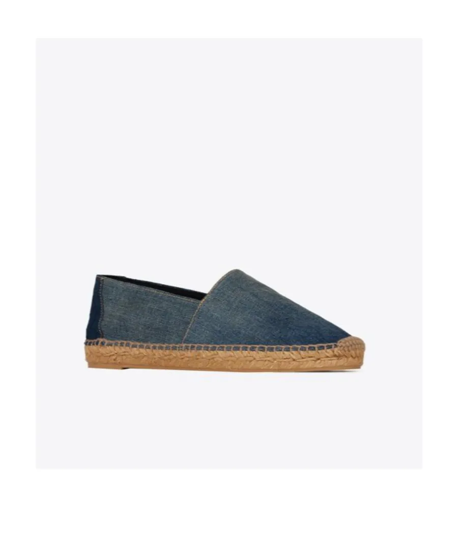 Saint Laurent Ysl Embroidered Slip-On Espadrilles