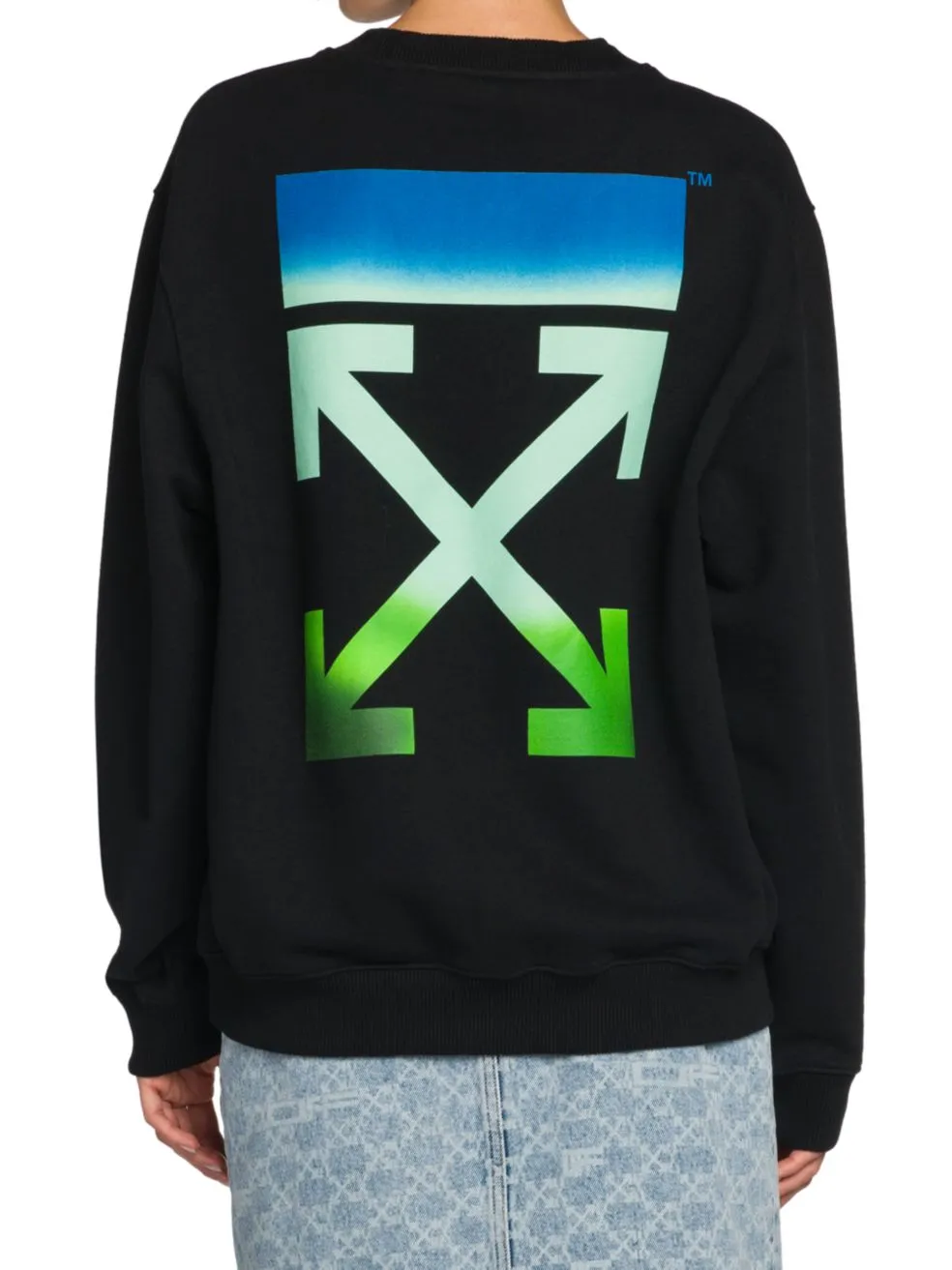Blurred Arrow Reg Crewneck Black Multico