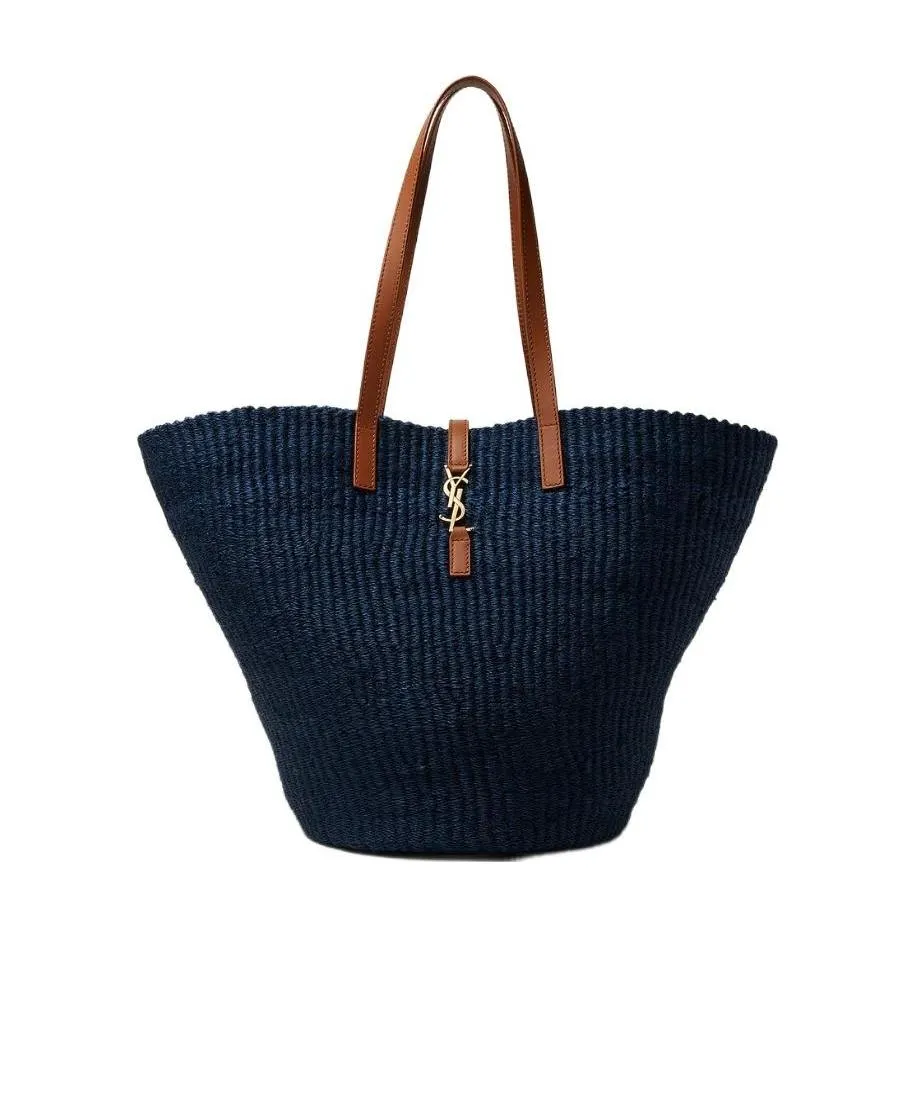 Saint Laurent Logo Plaque Tote Bag