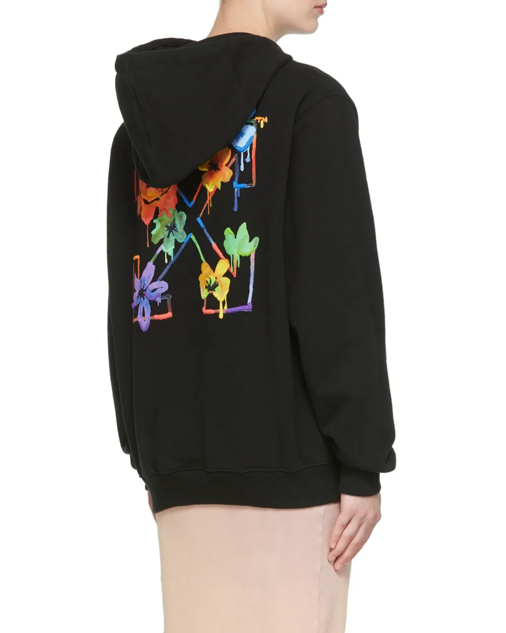 Arrows-Print Drawstring Hoodie