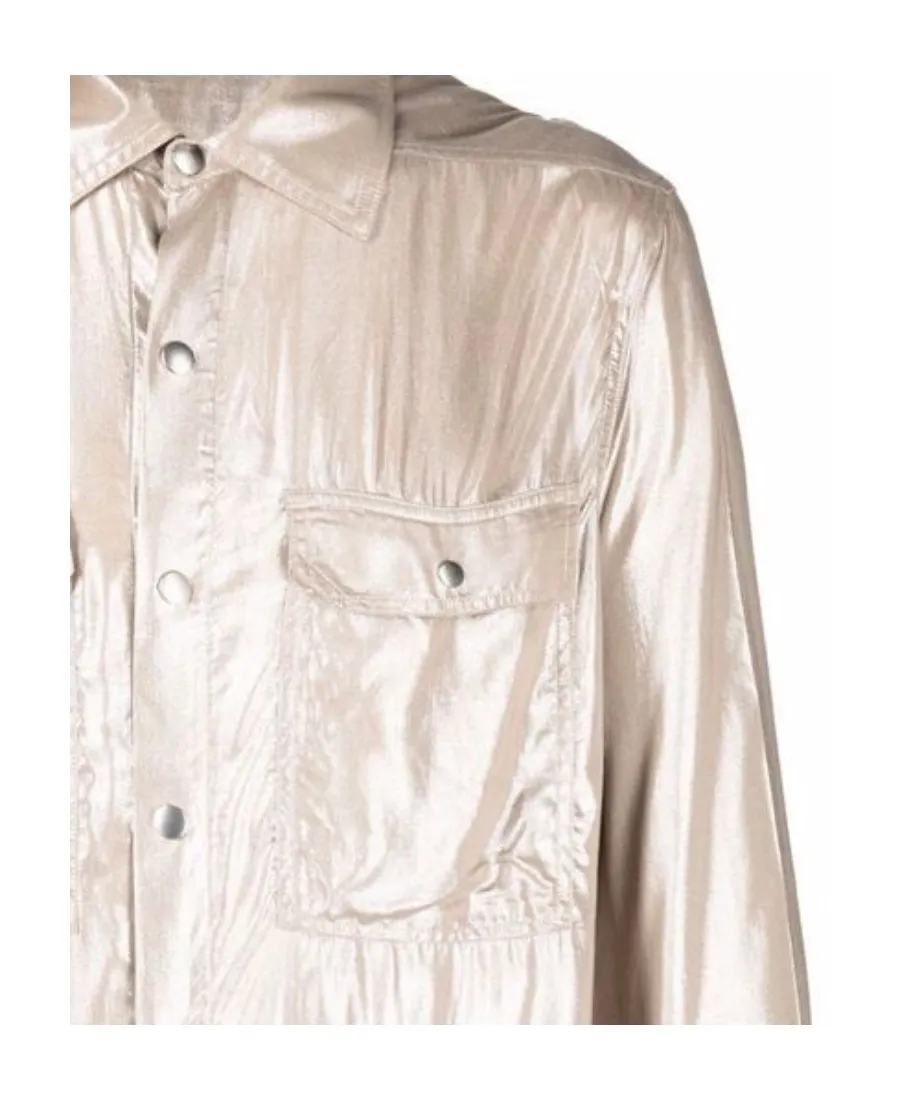 Rick Owens Coated Long-Sleeved Shirt