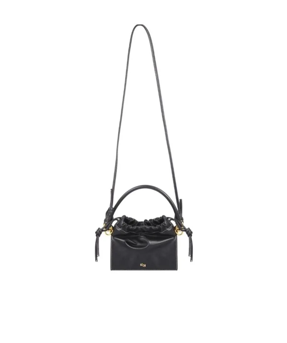 Logo-Plaque Drawstring Tote Bag
