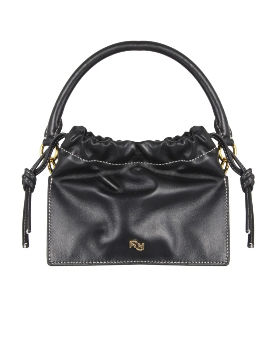 Logo-Plaque Drawstring Tote Bag