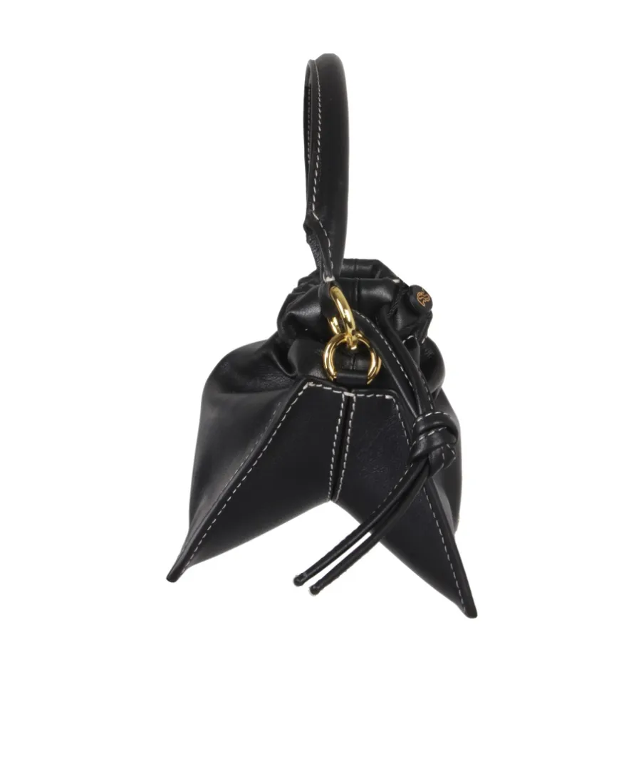 Logo-Plaque Drawstring Tote Bag