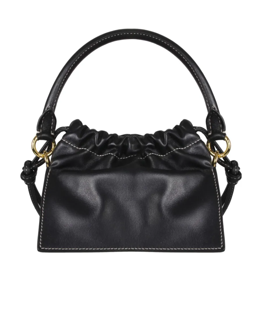 Logo-Plaque Drawstring Tote Bag