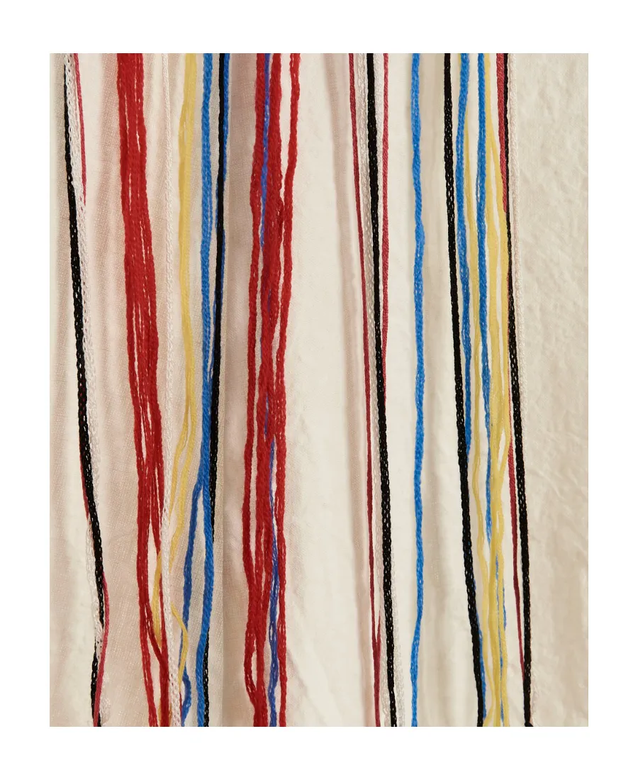 Fringed Linen Dress