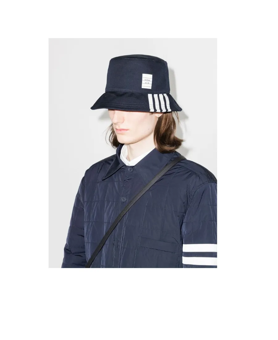 4-Bar Cotton Bucket Hat