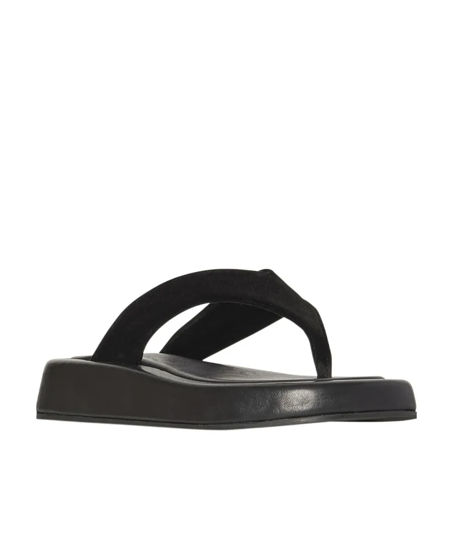 Padded Leather Flip Flops