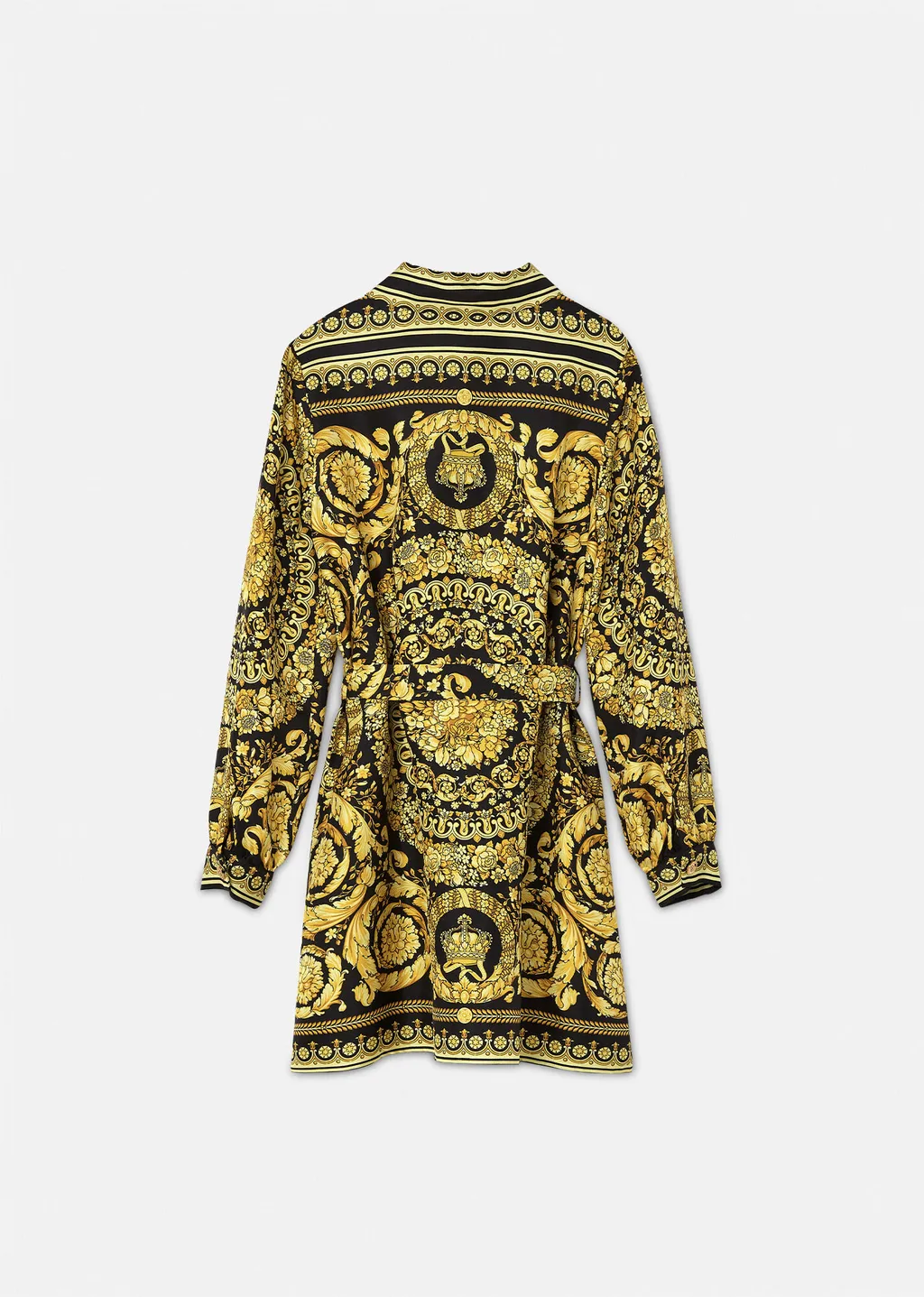 Versace Kids Barocco Printed Long-Sleeved Shirt Dress